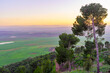 Sunset view of countryside, Jezreel Valley