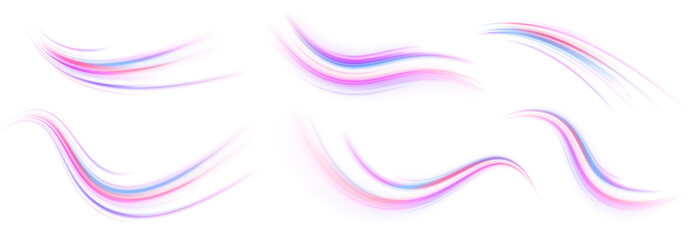 Poster - Vector pgn glitter light fire flare trace. Abstract image of speed motion on the road. Speed of light concept png background.	