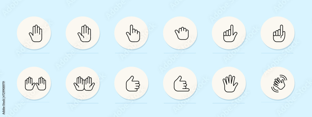 More Vector Sign Language Sign language line icon. American Sign Language, nonverbal ...
