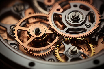 Poster - A gears mechanism turning smoothly, depicting the seamless integration and functionality of a well-executed idea. Generative Ai.