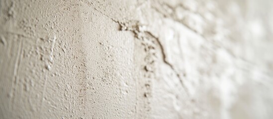 Close-up of fire resistant gypsum board panel for indoor concrete wall construction.