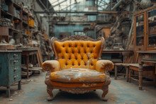 A Restoration Workshop Where Enthusiasts Restore Old Furniture And Home Decor To Their Former Glory. Concept Of Preservation And Appreciation Of The Past. Generative Ai.