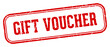 gift voucher stamp. gift voucher rectangular stamp on white background