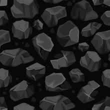 Seamless Pattern Of Thermal Coal.