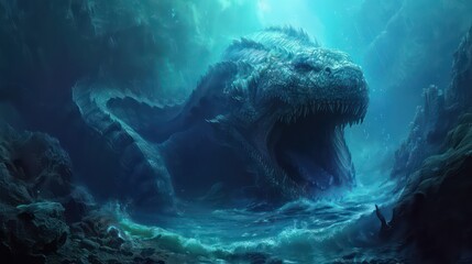 Poster - underwater monster