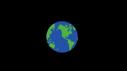 sphere animation on black screen.