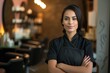 © studioworkstock - portrait of hairdresser with arms crossed in salon