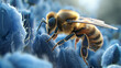 Closeup of honey bee