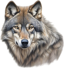  Gray Wolf, colored-pencil sketch of Gray Wolf.