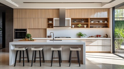 Poster - Modern Kitchen portrayed in stock photography , Modern Kitchen, stock photography, contemporary