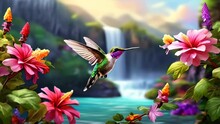 Colorful Tropical Background 