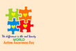 The difference is the real beauty. World autism awareness day theme image in high HD resolution for poster and banner with blank space to add text. Copy space greeting card. 