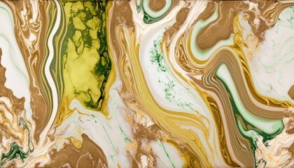 marble wall white brown pattern ink swirl yellow green graphic background