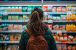 © ColdFire - A man stands in a supermarket looking at the goods on the shelves
