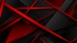 Abstract minimalist geometric background with dynamic black forms and red lines - modern artistic design for graphic projects