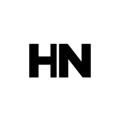 Poster - Letter H and N, HN logo design template. Minimal monogram initial based logotype.