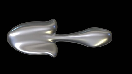 Poster - 3d animation of left arrow isolated on black background