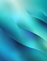 Wall Mural - Impressive tropical tints abstract interactive pattern. Gradient blue turquoise mint green transition. Wonderful cool background. Simple iridescent blur texture. Generative AI

