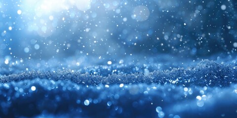 Poster - A blurry image of a snow covered ground. Suitable for winter themes and nature backgrounds