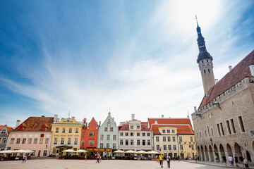 Poster - Tallinn, Estonia. Town hall square