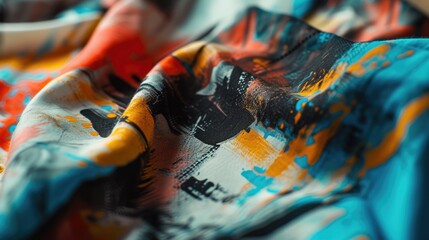 Aufkleber - A close up of a person laying on a bed. Suitable for various themes and concepts