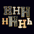 Whimsical collection of a various H letter in a fusion style.