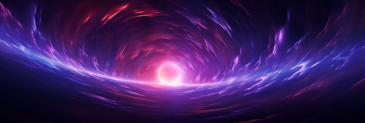 Wall Mural - 3d render. abstract neon blackhole space nebular background. black hole at the center of the vortex.
