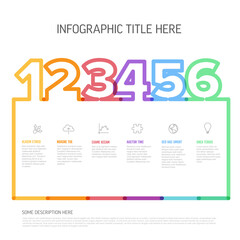 Poster - Colorful Six Step Infographic Template Design