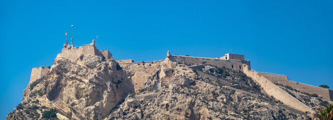 Canvas Print - Santa Barbara Castele in Alicante, Spain.