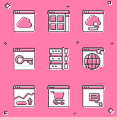 Poster - set cloud technology data transfer, browser files, secure your site with https, ssl, server, search 