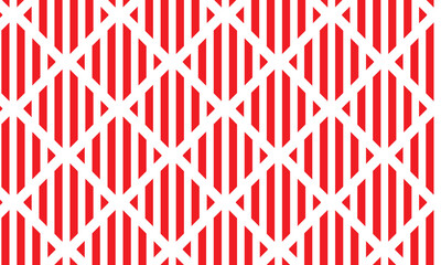 Poster - abstract seamless repeatable red rectangle line pattern.