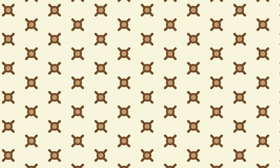 Poster - abstract seamless repeatable brown cross pattern art.