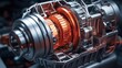 Automobile Transmission Gearbox in Detail. Automatic Car Transmission in Pieces for Technology