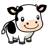 Fototapeta Pokój dzieciecy - Cute Animals Art of Cow