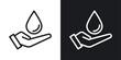 Dermatology tested icon designed in a line style on white background.