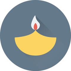 Canvas Print - Oil Lamp Vector Icon