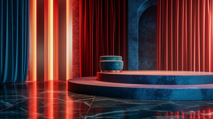 Wall Mural - background, stage, empty, light, abstract