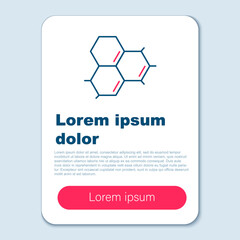 Sticker - Line Molecule oil icon isolated on grey background. Structure of molecules in chemistry. Colorful outline concept. Vector