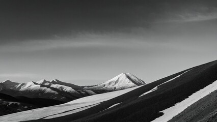 snow capped mountains