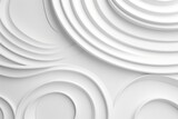 Fototapeta Do przedpokoju - minimal white background with 3d circular pattern design