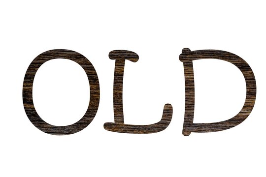 One-word old text on a white background.