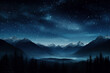 Nachthimmel über den Bergen