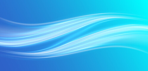 Wall Mural - soft blue curved lines of fresh smell. 3d vector glossy waves. waves showing a stream of clean fresh