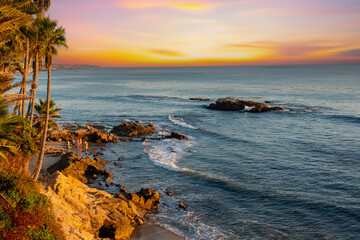 Wall Mural - sunset at the beach