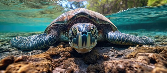 Wall Mural - Maui's Hawaiian turtles.