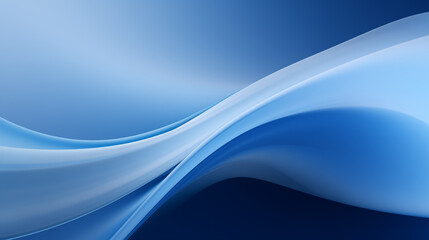Poster - Vibrant blue abstract with light, bronze tones, and dynamic curves, perfect for modern design.
