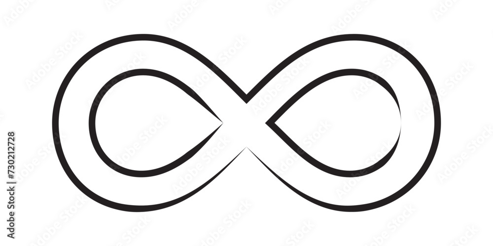 Black Simplistic Infinity Sign infinity symbol black - simple with discontinuation - isolated - vector ...