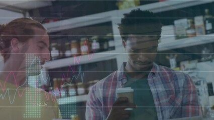 Poster - Animation of financial data processing over diverse colleagues using tablets