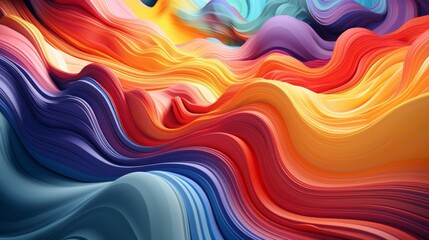 radiant 3d scene, a symphony of colors and depth in three dimensional form