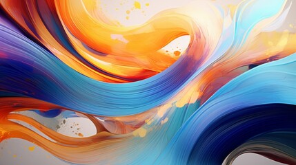 Wall Mural - Abstract visualizer with swirling colors and patterns, evoking a sense of audio-induced movement and emotion